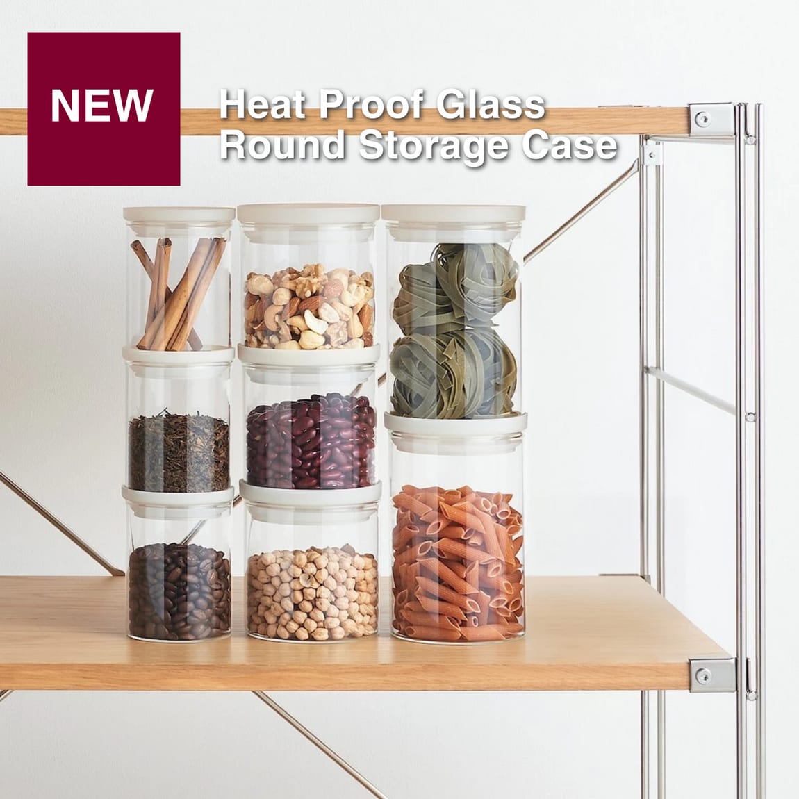 Heat Proof Glass Round Storage Case