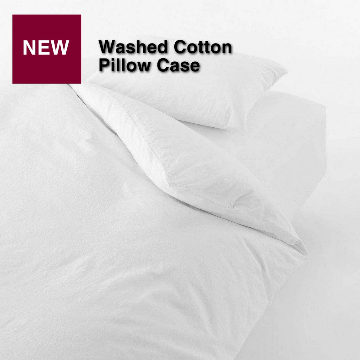 washed cotton pillow case