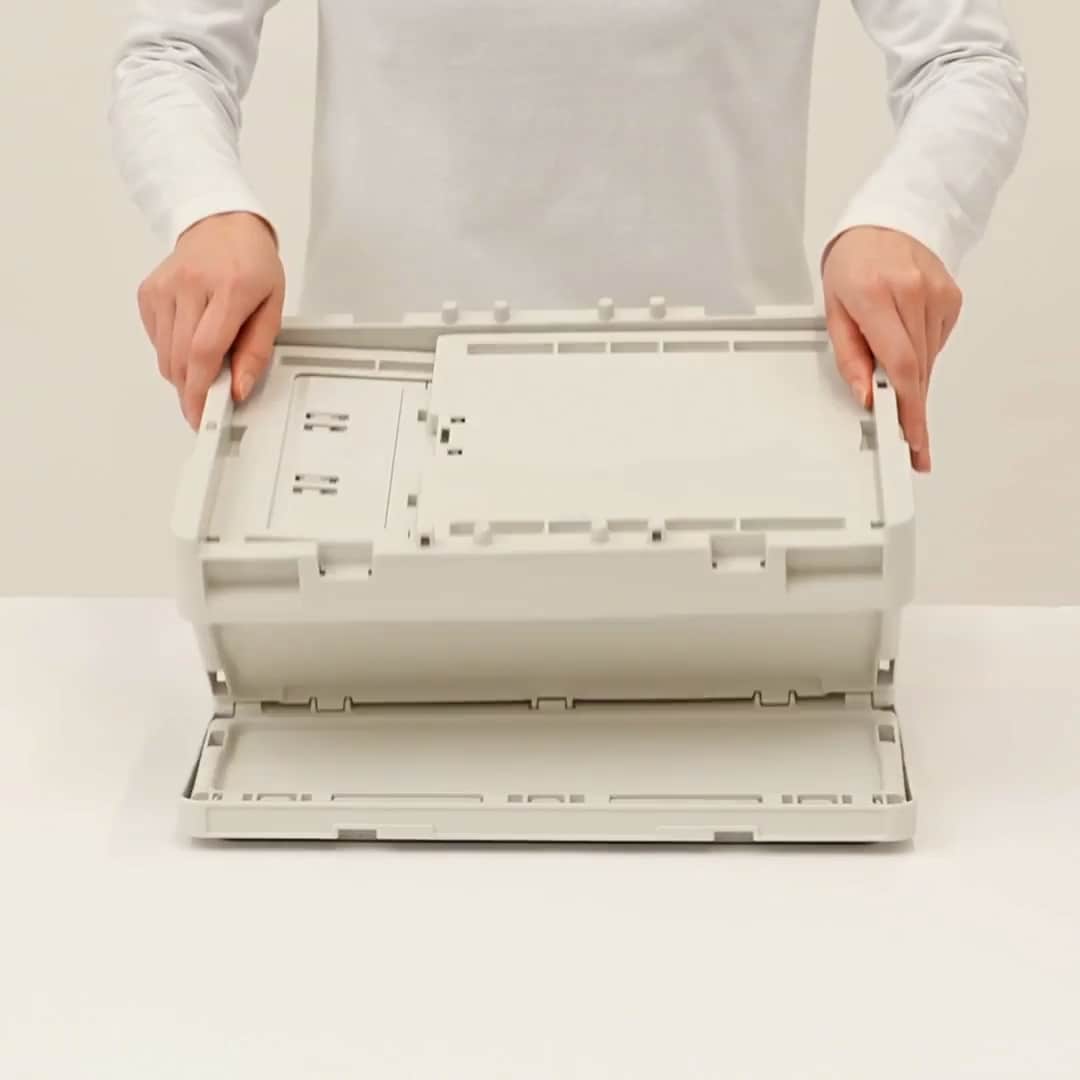 再生ポリプロピレン入り 折りたたみコンテナ 窓付 20L ホワイト