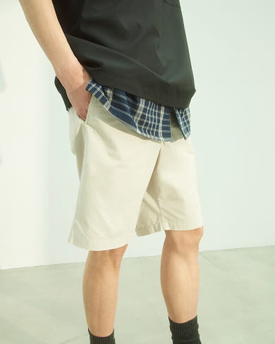 男透氣打褶錐形褲