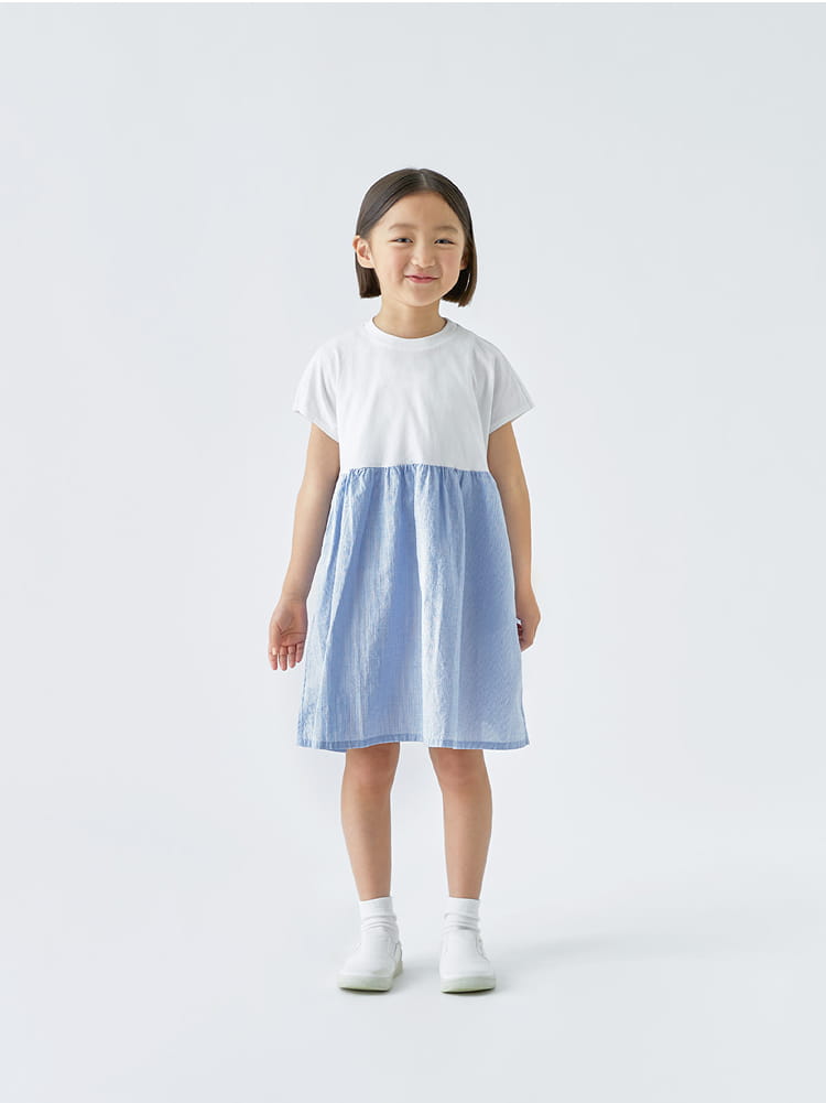 キッズ 涼感プルオーバー半袖ワンピース 着用画像