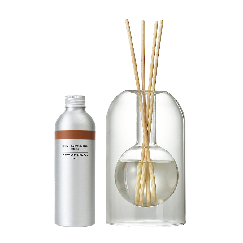 圓形玻璃組.檜木.200mL