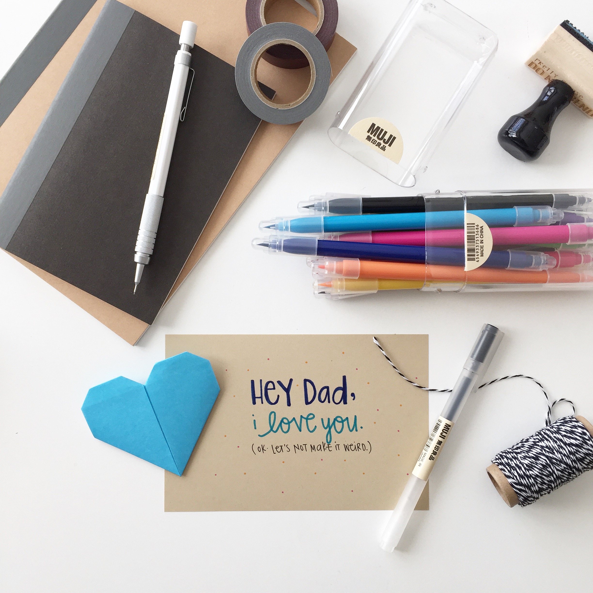 pixel paper hearts x MUJI
