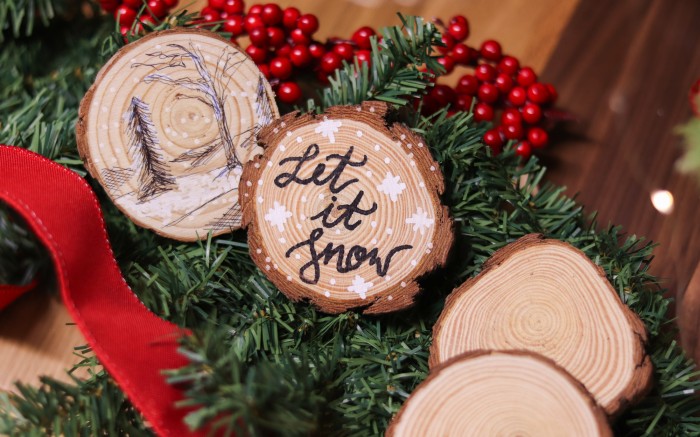 wooden ornaments